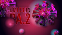 Corona Omicron BA.2 Virus Variant Red