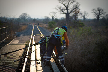 Wall Mural - Railway construction