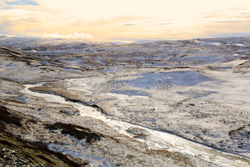 Sticker - Mountains over lake Orkel, Norway