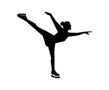 Silhouette Of Ice Skater