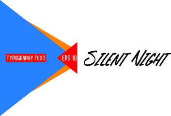 Sticker - Silent Night Text Lettering Design