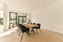 Dining Table In Stylish Apartment