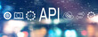 © Tierney - API - application programming interface concept with blurred city lights at night