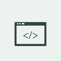 coding vector icon illustration sign