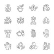 © missbobbit - Alternative medicine, naturopathy, yoga and spa line icons