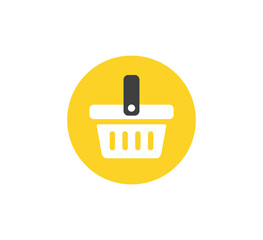 Wall Mural - Shopping basket icon. Vector icon. Flat design