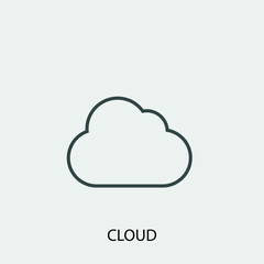 Sticker - cloud vector icon  illustration sign