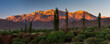 Andes Mountains sunrise landscape in the Cachi Valley scenery, Calchaqui Valleys, Salta Province, North Argentina, South America