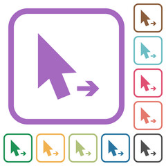 Sticker - Arrow cursor right solid simple icons