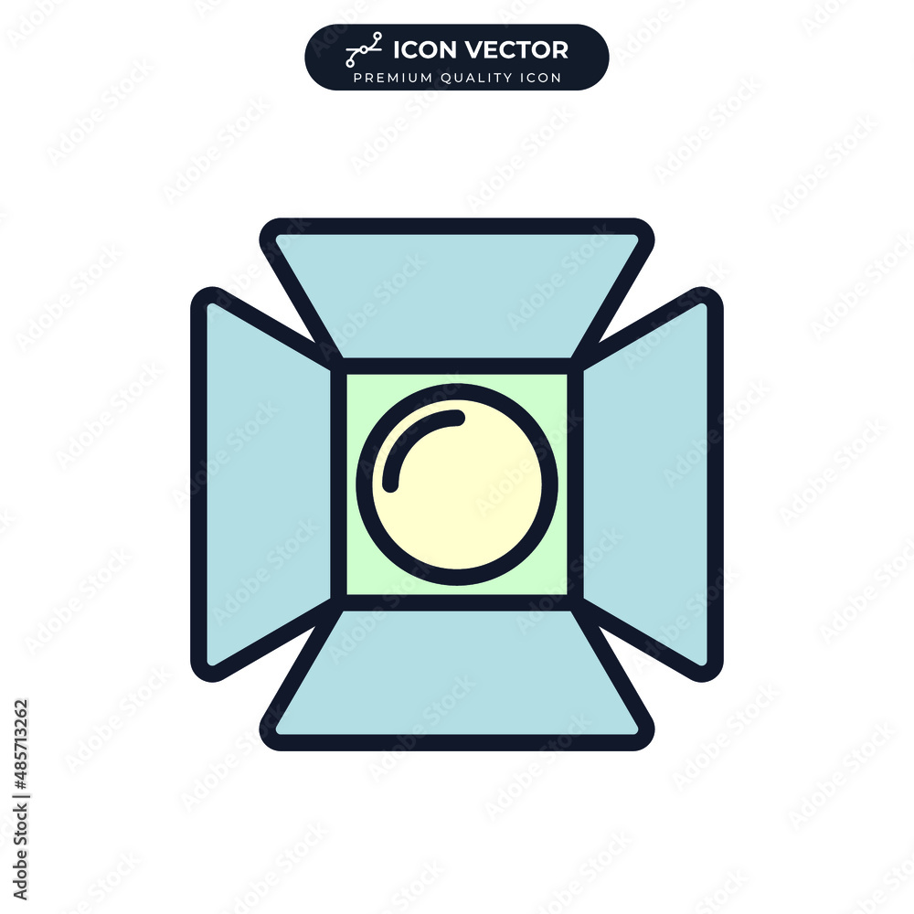 Spotlight. Searchlight icon symbol template for graphic and web design ...