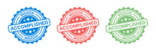 Mission Accomplished Seal Stamp Icon Set In Graphic Design.