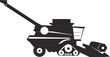 Combine harvester for harvesting wheat. Agricultural tools. Isolated image.