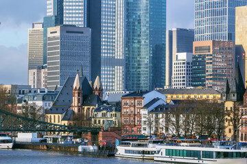 Wall Mural - Embankment of Main, Frankfurt, Germany