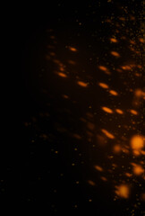 Wall Mural - close up of charcoal burning in fireplace