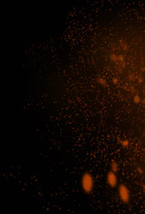 Wall Mural - close up of charcoal burning in fireplace