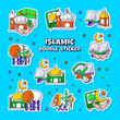 © Astira - Islamic Eid Al-fitr sticker Collections with colored hand drawn style