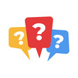 © polgin - Message bubble. Question mark icon vector illustration in flat design