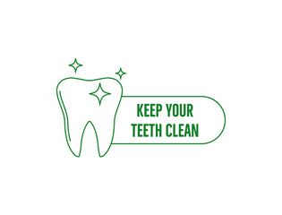 Wall Mural - Keep your teeth clean icon vector illustration 