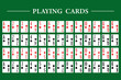 © Natali - Playing cards full deck for poker on a green background