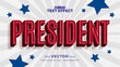 © Crealive.Studio - Editable text style effect - president day text in american style theme