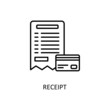 © Design Circle  - Receipt Vector Outline Icon Design illustration. Banking and Payment Symbol on White background EPS 10 File