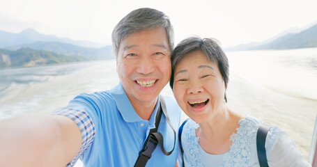 Poster - elder couple have video chat