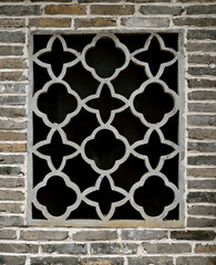 Canvas Print - brick wall and window