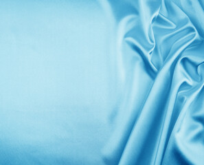 Wall Mural - Blue satin, silk, texture background