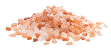 Pile Of Pink Himalayan Salt Isolated On White Background