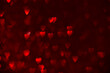 © MariiaDemchenko - Red hearts, sparkling glitter bokeh background, valentines day abstract defocused texture