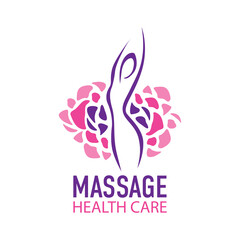 Vector logo of the medical back massage salon