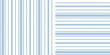 Stripe pattern set in blue and white for shirt, dress, jacket, blouse, skirt, trousers, pyjamas. Seamless herringbone textured illustration vector for spring summer autumn winter textile print.