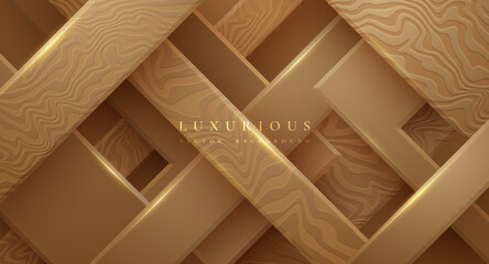 Wall Mural - luxury golden background with 3d style. vector background with abstract texture.