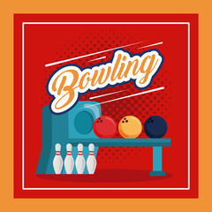 Wall Mural - bowling trasnsport balls band