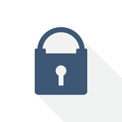 Aufkleber - Simple editable padlock vector icon, flat design security concept illustration easy to edit