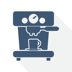 Aufkleber - Simple editable coffee maker vector icon, flat design cafe concept illustration easy to edit