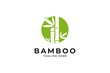 Rounded bamboo tree logo design