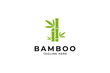 Modern bamboo tree logo vector design