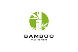 Fototapeta Sypialnia - Rounded bamboo tree logo design