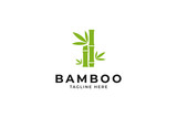 Fototapeta Fototapety do sypialni na Twoją ścianę - Modern bamboo tree logo vector design
