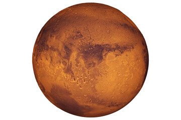 Sticker - planet mars isolated on white background. elements of this image were furnished by nasa