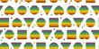 Popit toy vector seamless pattern, colorful push bubbles background, fidget sensory game. Antistress finger gadget. Silicone pop it print. Trendy cartoon illustration