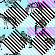 Isolated zebra character with stripe pattern Seamless Vector