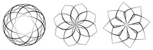 Radiating Mandala. Circular Geometric Motif, Icon, Shape