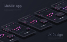 Mobile Application Design Abstract Concept