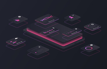Wall Mural - ux design abstract concept