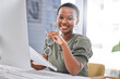 © Kay Abrahams/peopleimages.com - Shes the leading expert in her field. Portrait of a businesswoman smiling while sitting at her desk.