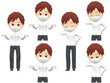 © Shaderoad - [Trouble A] Man shirts Medium hair front