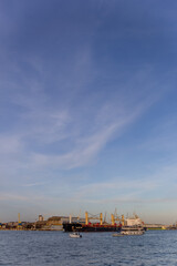 Poster - The Aquatory of the port of Klaipeda, Lithuania during vessels, yachts and boats parade