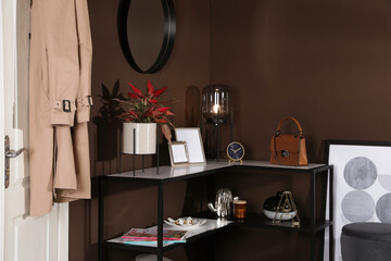 Sticker - Hallway interior with console table and stylish decor